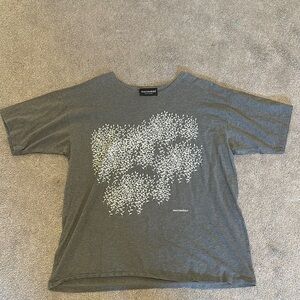 Marimekko Maison Kitsuné Gray Graphic T-Shirt M GUC